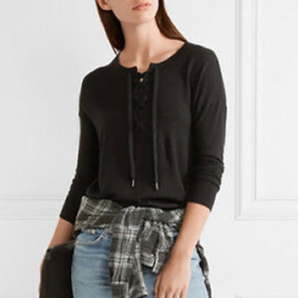 Splendid Cashmere Charcoal Lakewood Sweater XS EUC